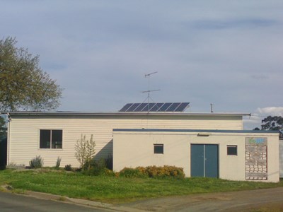 Solar Panels on Community Building in Buninyong FORP (Friends of Royal Park)