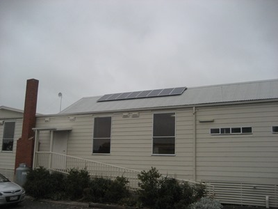 Solar Panels on Myrniong Mechanics Hall, Myrniong